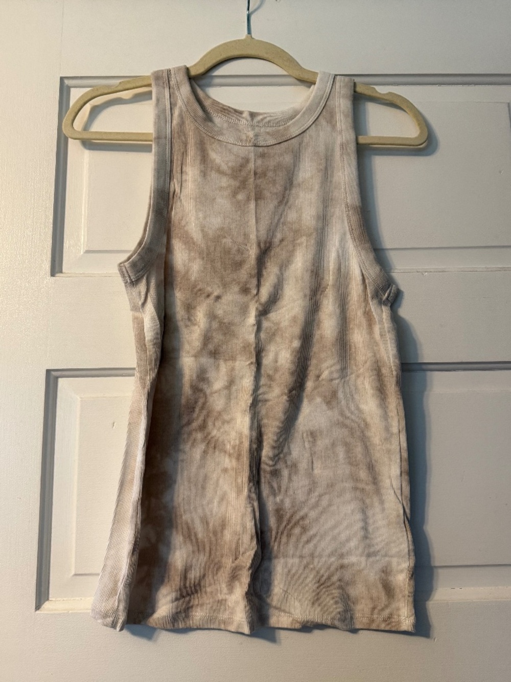 Tan Tie Die Basic Tank Top